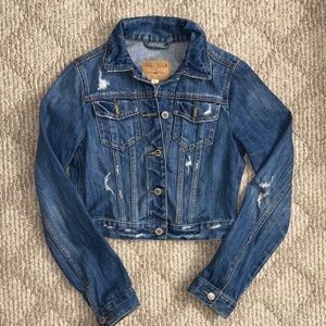 Hollister Women's Distressed Blue Jean Jacket